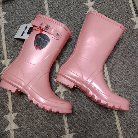 PAJAR Axara metallic pink rubber boots 7-7.5 - Picture 2 of 11